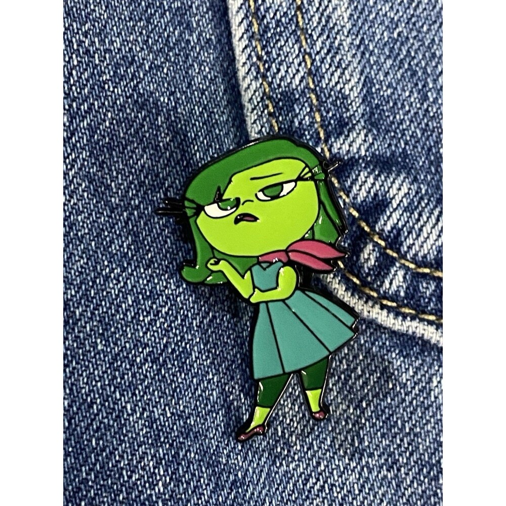 Disney Inspired Pixar Inside Out Disgust Enamel Pin - Green Emotion Sassy Lapel